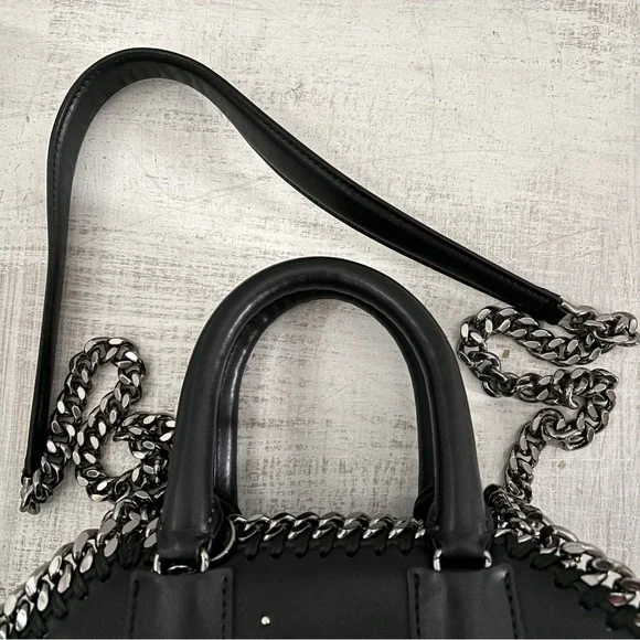 Stella McCartney Falabella Nashville Box Mini Bag Black Mountain View - Picture 9 of 16